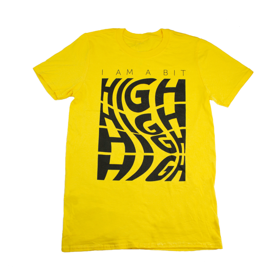Photograph of product: A Bit High Tee Shirt | Yellow Size XXXL