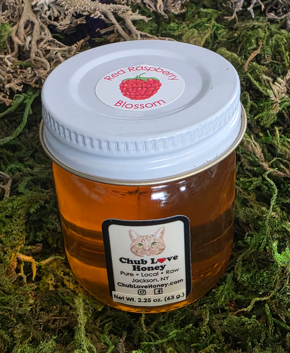 Photograph of product: (Non-Infused) Raspberry Blossom Honey | Chub Love Honey | Pure Raw Honey (2.25oz)