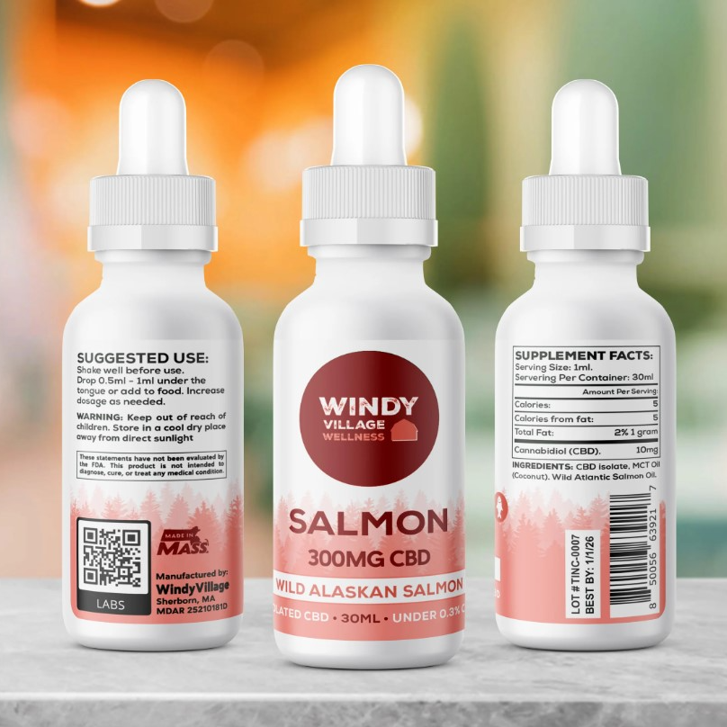 Photograph of product: CBD Pet Drops | Salmon | 300mg CBD | 1oz