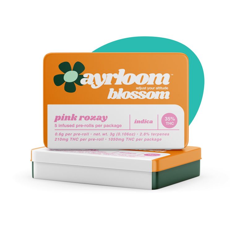 Photograph of product: Ayrloom |  Pink Rozay | Infused Pre-Rolls | 5PK