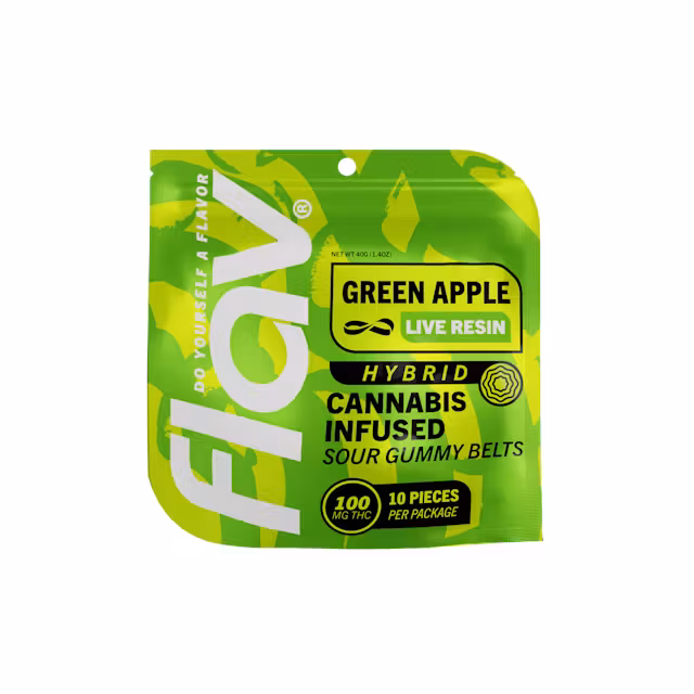 Photograph of product: Flav 100mg Live Resin Belts- Apple