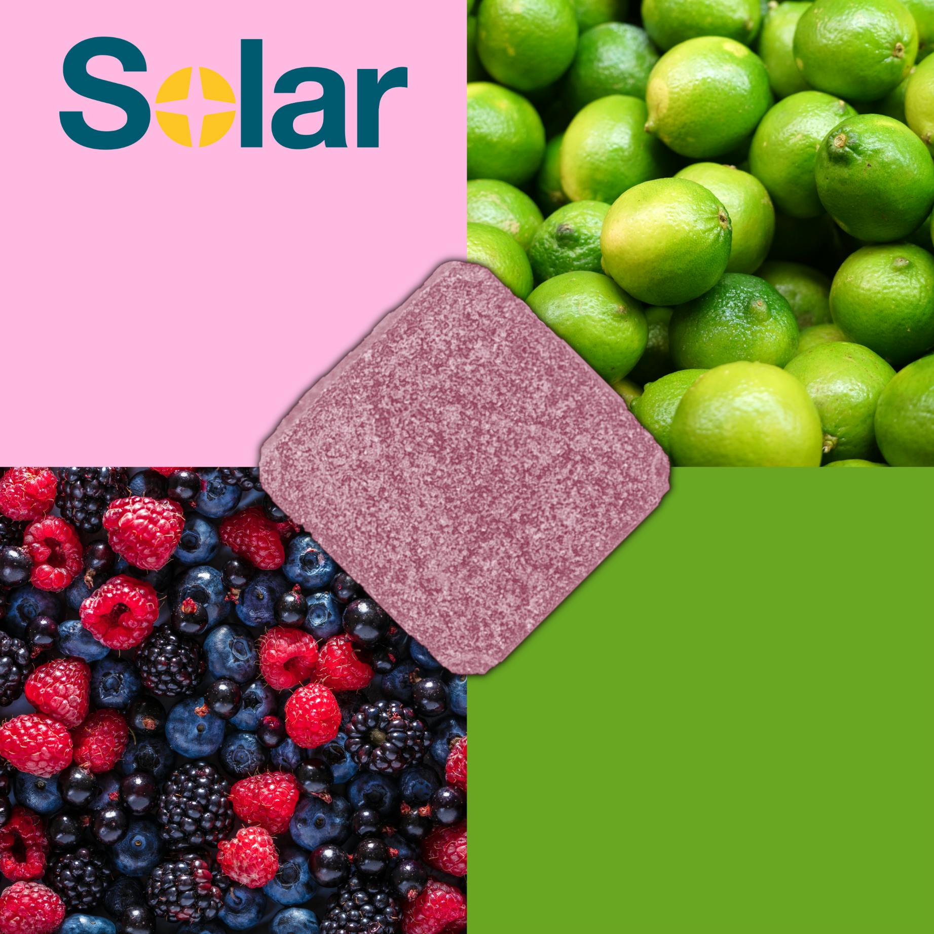 Photograph of product: Berry Limeade 5:1 (CBD:TH-oui) - 100mg Restore Gummies - Solar Therapeutics