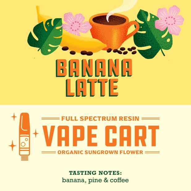 Photograph of Product: Banana Latte Full Spectrum Live Resin Cartridge | 1g - Paper Crane