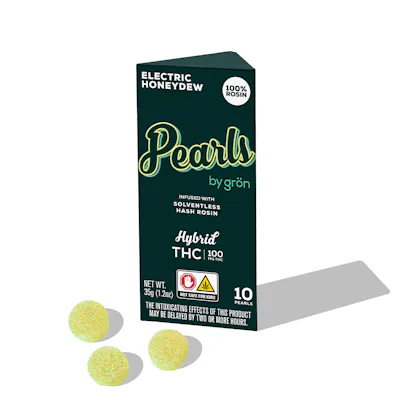 Photograph of product: Grn Electric Honeydew (H) Live Rosin Pearls 10mg 10pk
