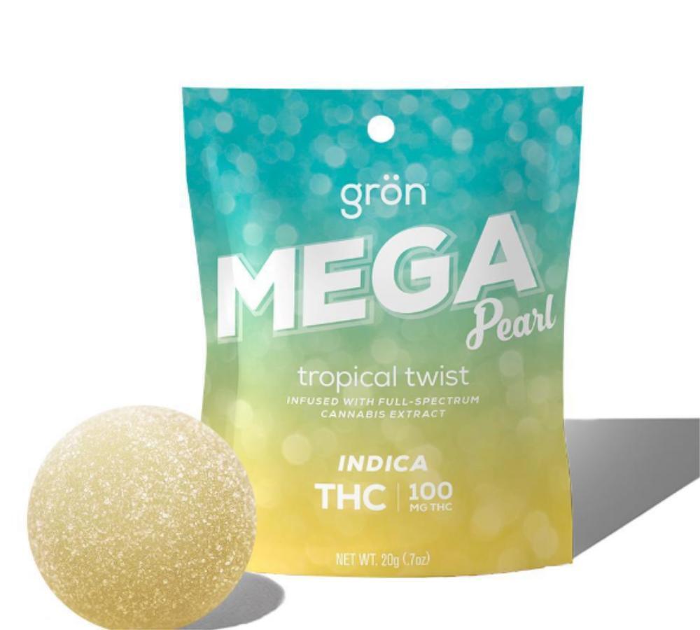 Photograph of product: GRON - Mega Pearl - Tropical Twist - 100mg