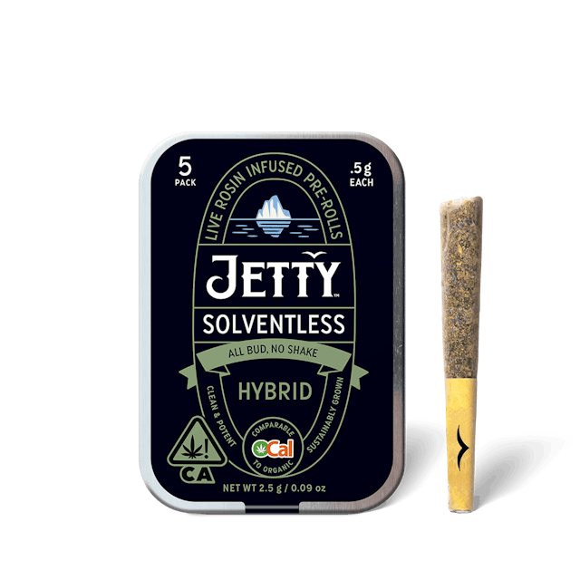 Photograph of product: White Cookies x Hash Burger | 2.5g | .5g x 5 Live rosin infused preroll pack - 