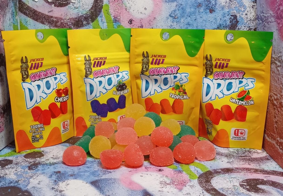 Photograph of Product: Jacked up Gummy Drops Cherry