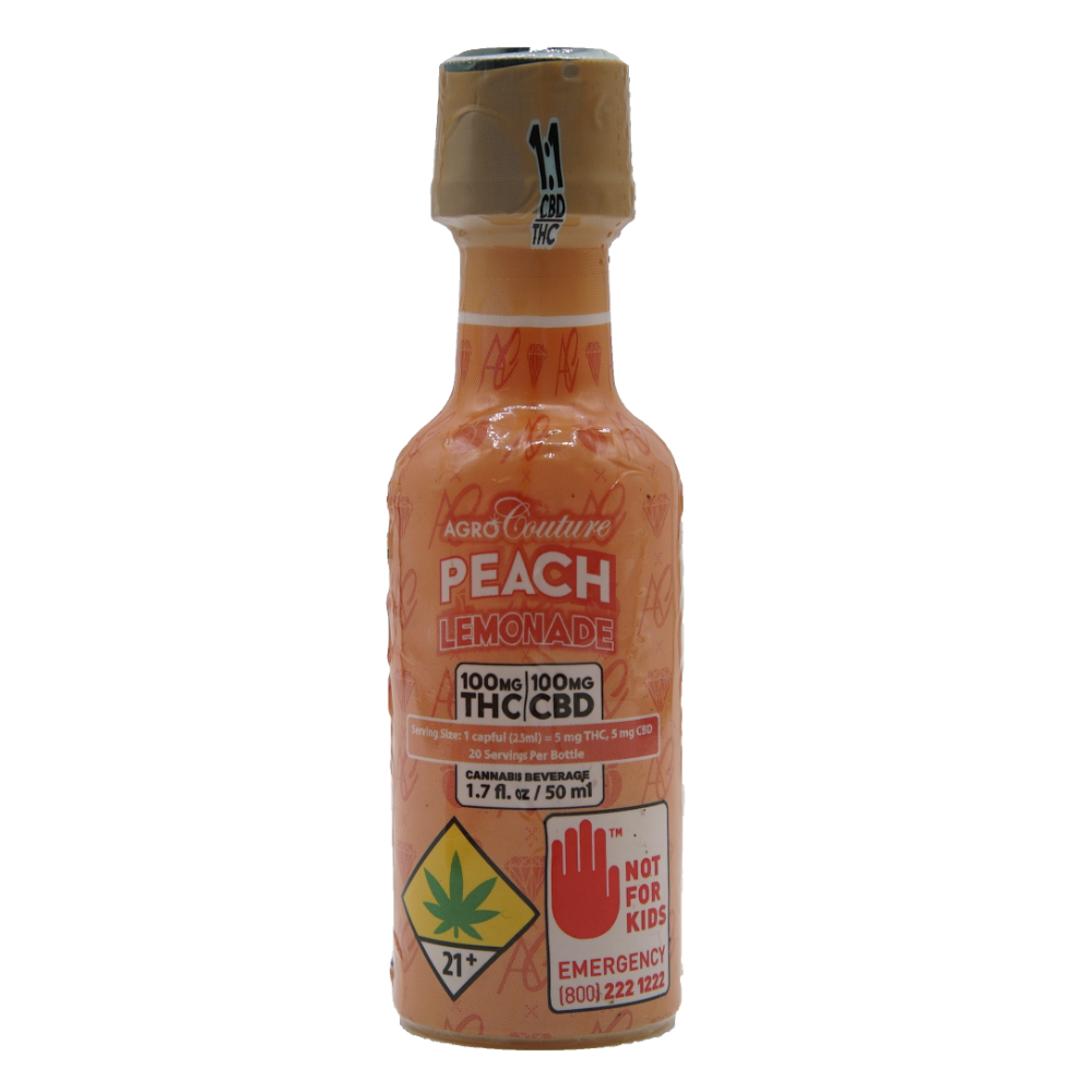 Photograph of product: Peach Lemonade [DOH] 1:1 CBD:TH-oui - Beverage by Agro Couture