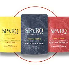 Photograph of product: Blue  Strawberry Fast Acting  Gummy | 100 mg | Sparq