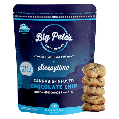Photograph of product: Big Pete's | Mini Cookies CBN 100mg | I | Chocolate Chip (10:5)
