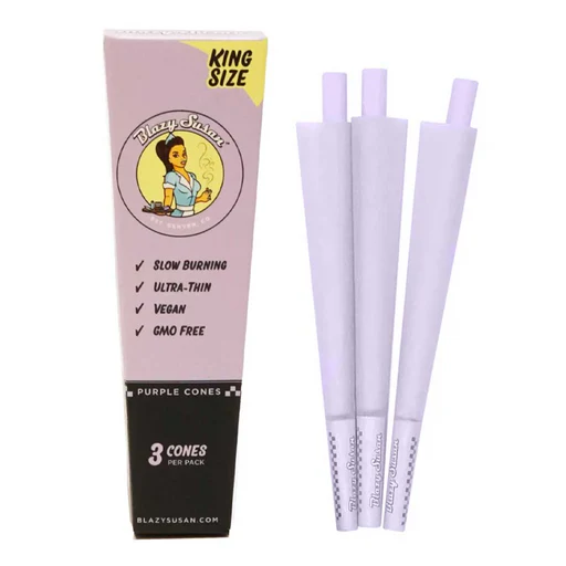 Photograph of product: Blazy Susan King Size Cones 3pk Purple