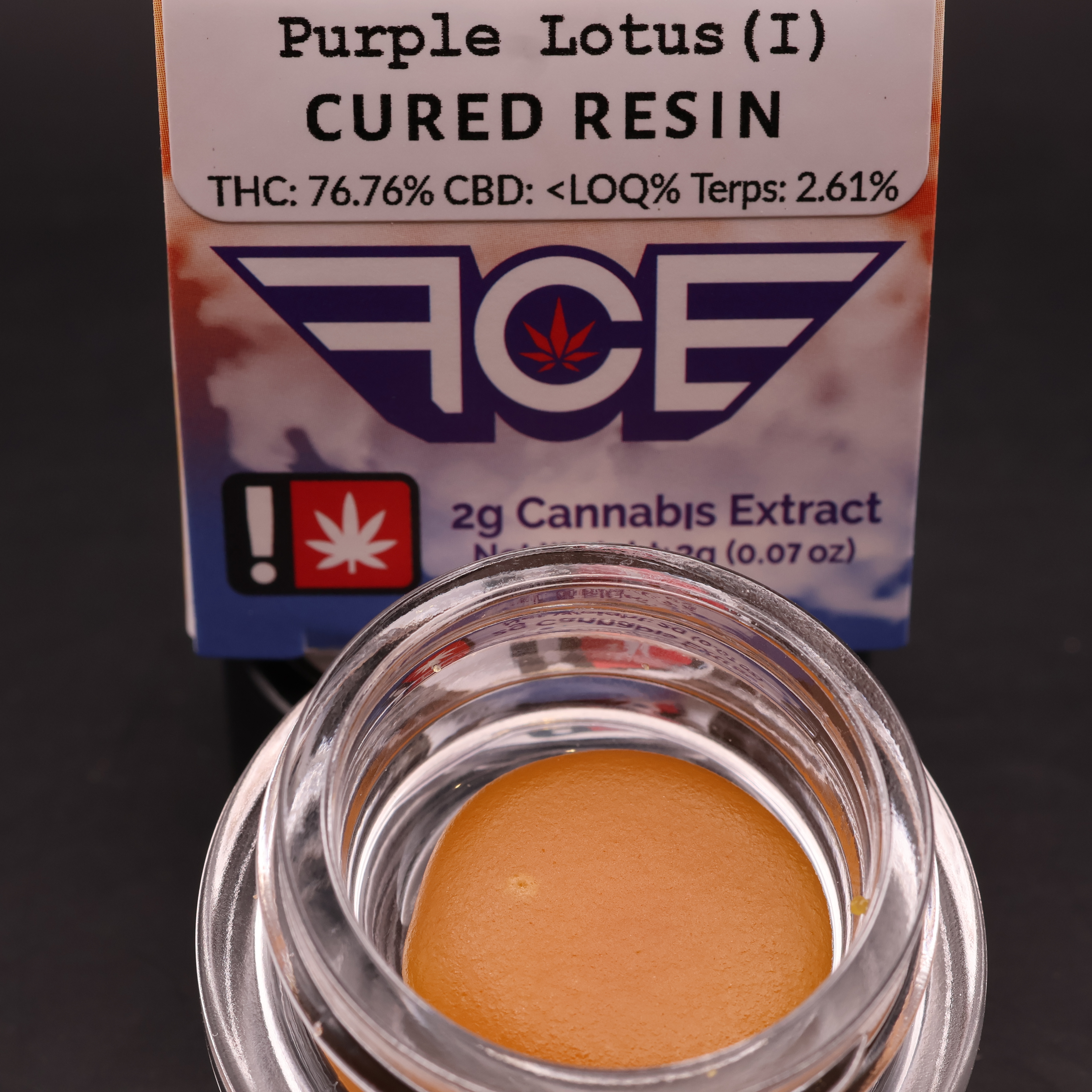 Photograph of product: Purple Lotus Cured Resin Dab (FCE)