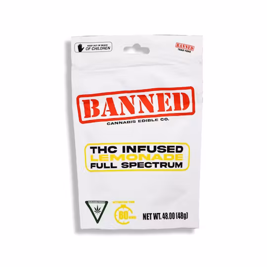 Photograph of product: Banned - 200mg Gummies - Lemonade