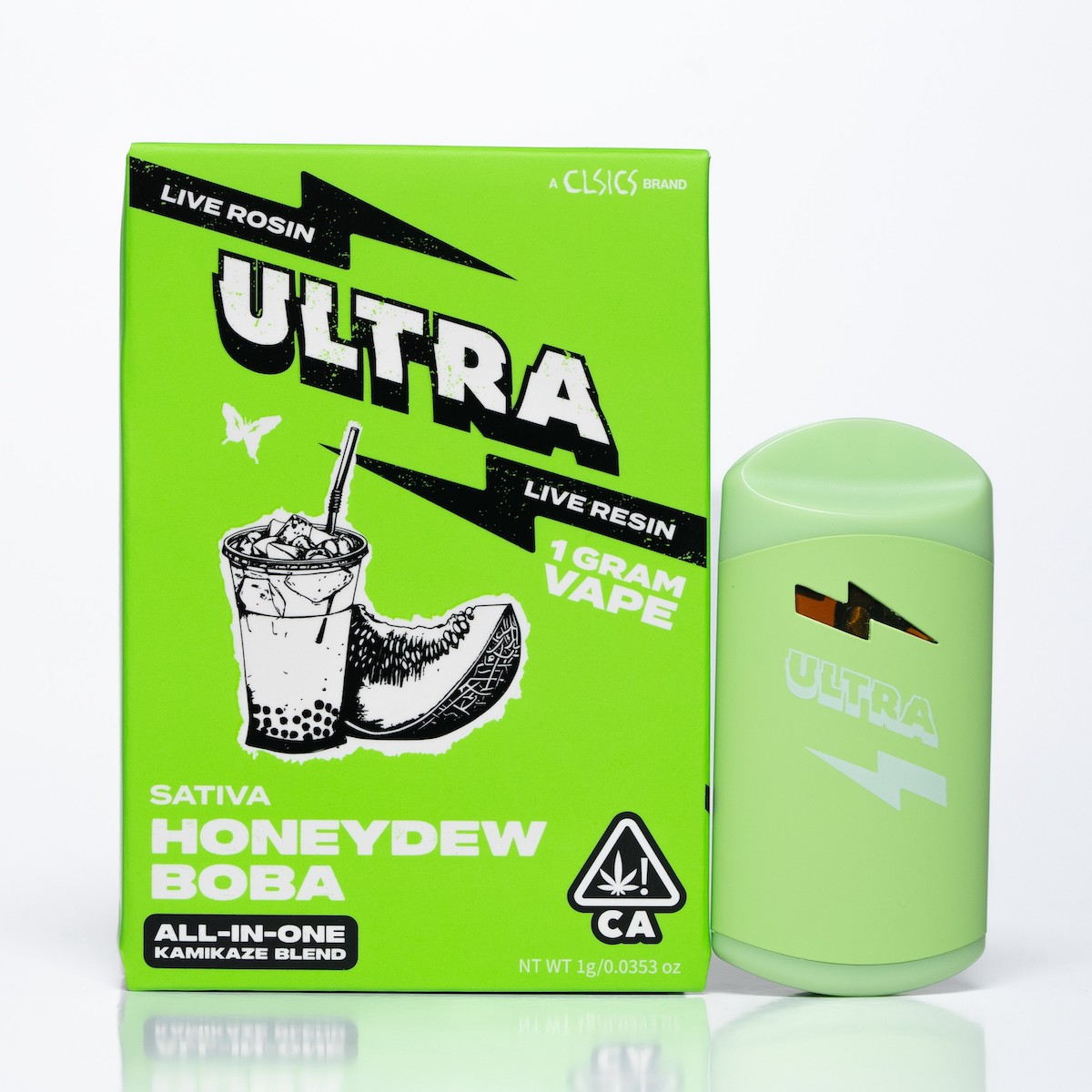 Photograph of product: 1g Honeydew Boba (Oui'd) Live Resin + Rosin All-in-One TH-oui:74% $39 or 2/$70