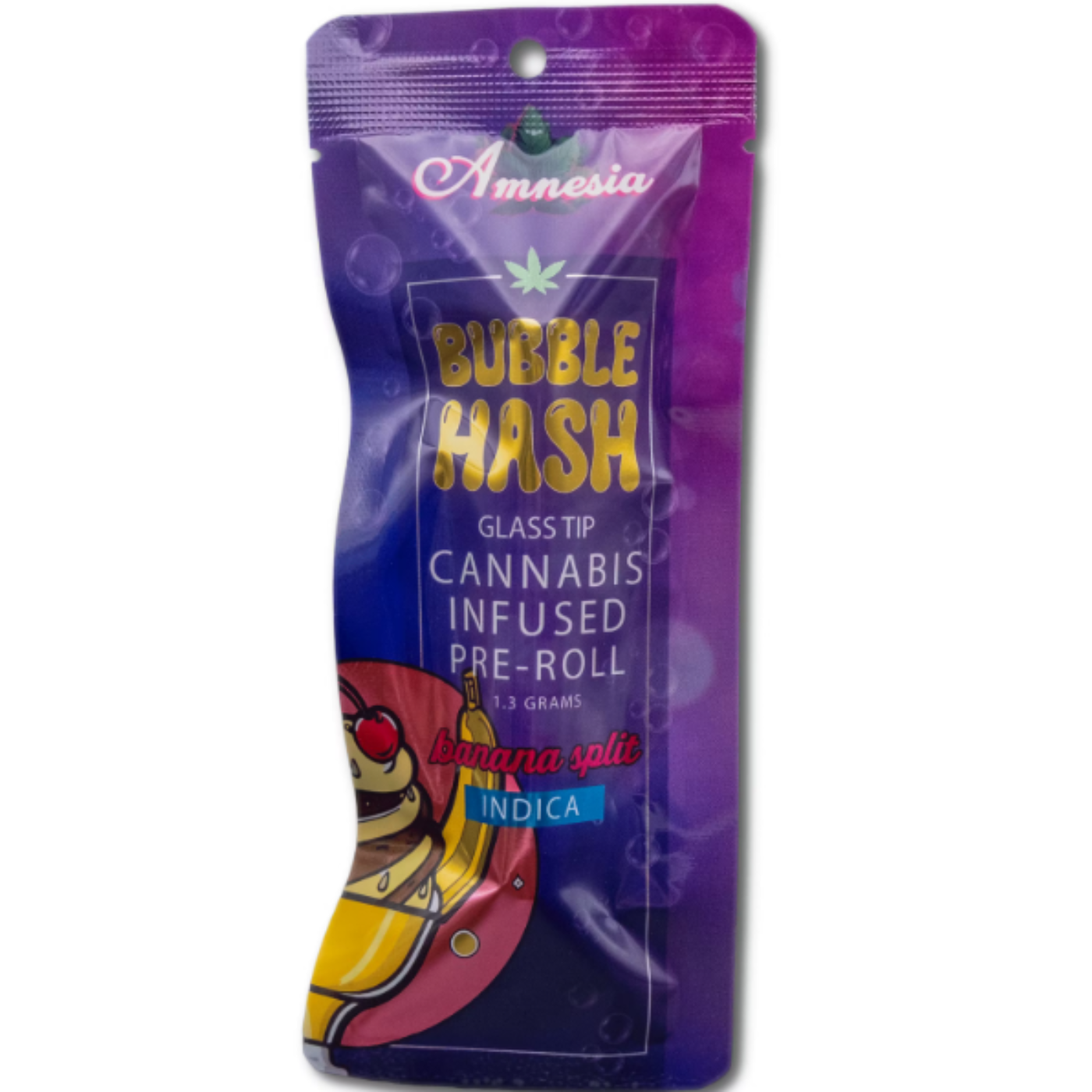 Photograph of product: Amnesia - Banana Split 1.3g Bubble au chocolat Infused PR