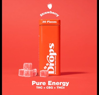 Photograph of product: Drops | 20 piece | Strawberry (Pure) Jellies 1:1:1  | 50m:50mg:100mg