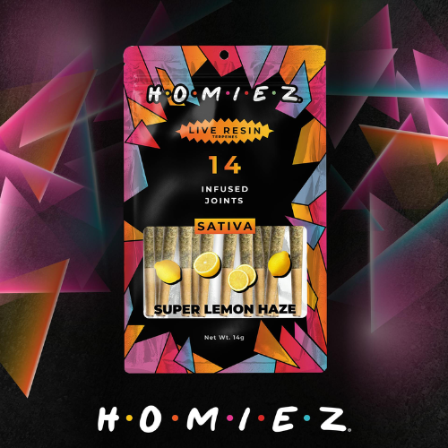 Photograph of product: Homiez - Super Lemon Haze 14pk. Infused Pre-Rolls