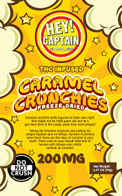 Photograph of product: Edibles | Caramel Crunchies | 200mg | Hey! Captain