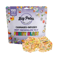 Photograph of product: Big Pete's Treats | Fruity Blast Crispy Marshmallow Oui'd Treat | 100mg