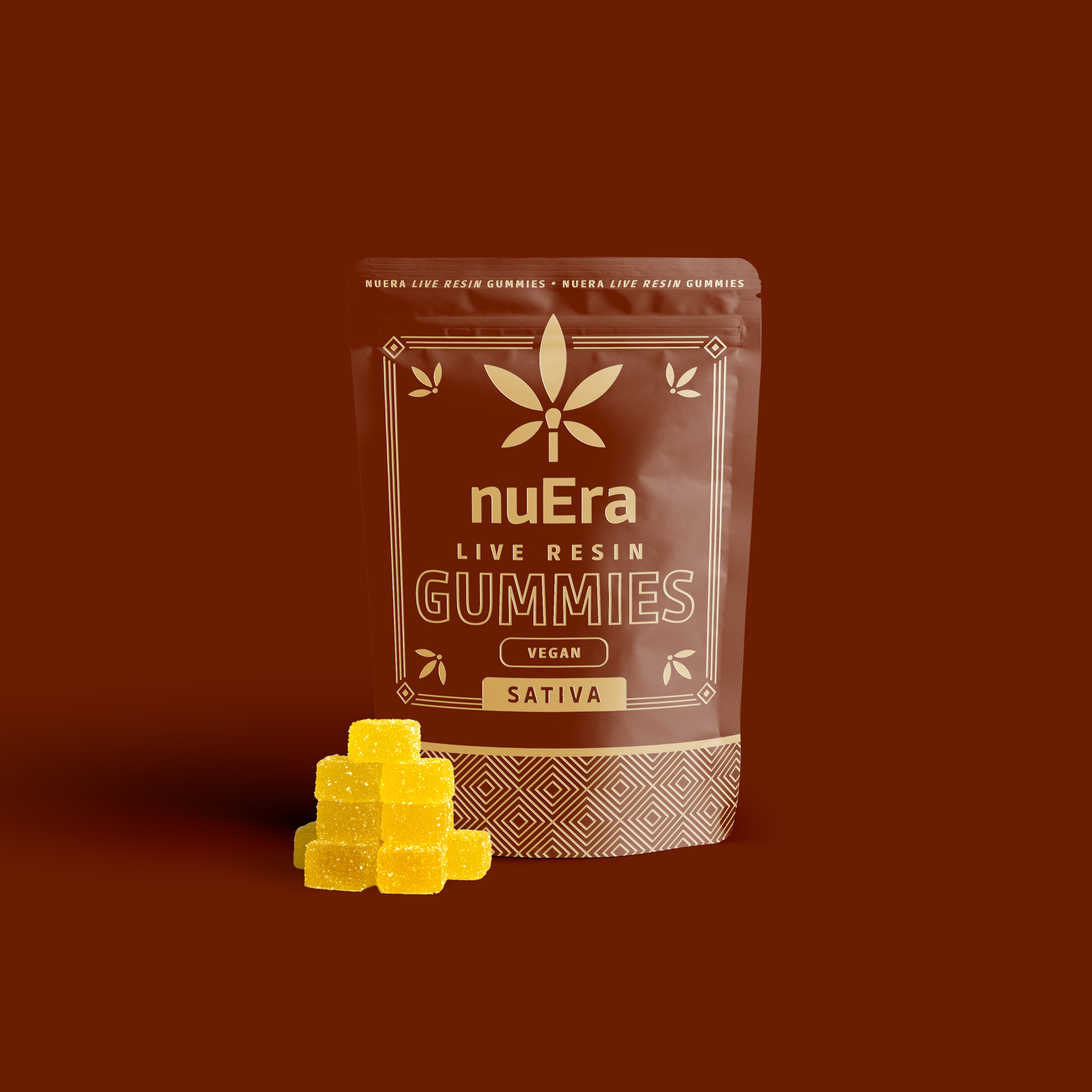 Photograph of product: Lemon | 10mg | 10pk Live Resin Gummies | nuEra
