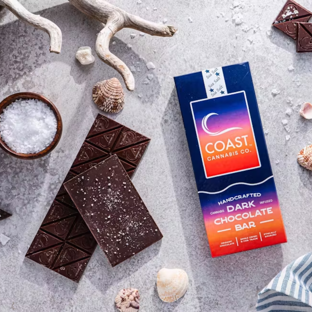 Photograph of product: Sea Salt | Dark Chocolate Bar | 20 Piece (100mg)