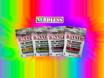 Photograph of product: Banned: Lemonade 200MG Nerd Gummies