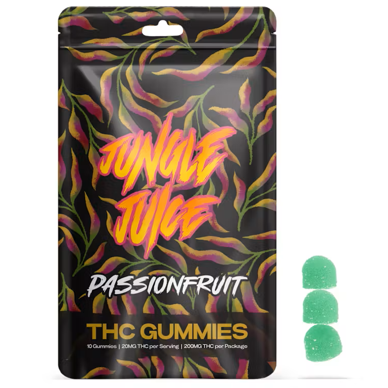 Photograph of product: Jungle Juice Passionfruit Gummies 200mg Rec