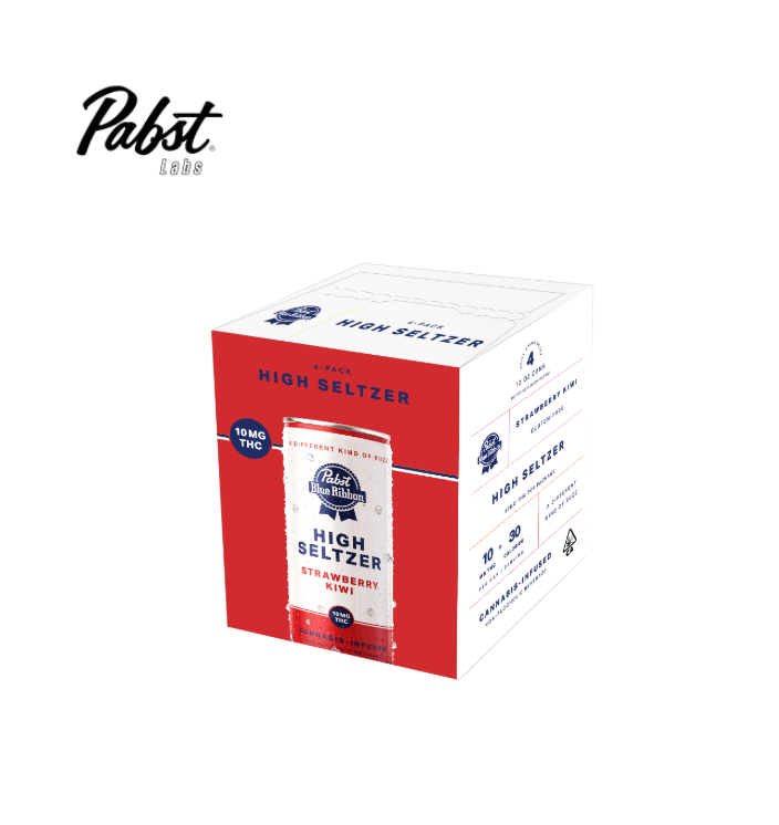 Photograph of product: STRAWBERRY KIWI 40MG 4 PACK INFUSED SELTZER