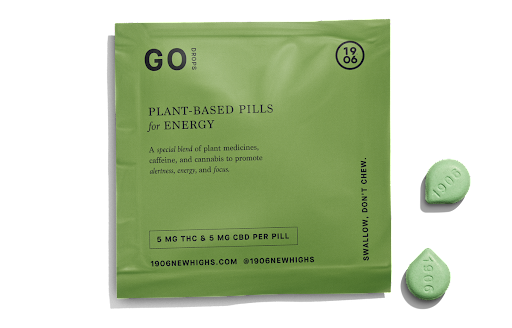 Photograph of product: 1906 Tablets 2pk/10mg- Go 1:1 (5mg CBD:5 mg TH-oui)