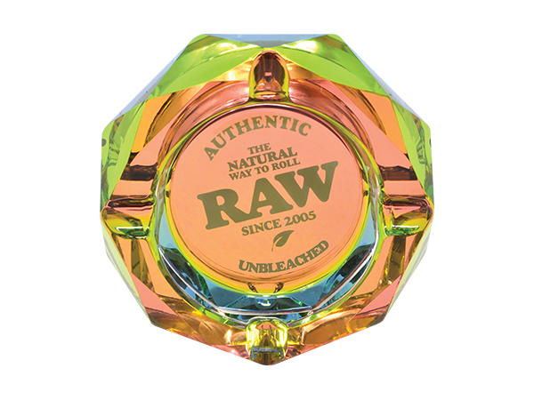 Photograph of product: Raw Rainbow Glass Ashtray