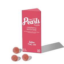 Photograph of product: Grn | Raspberry Lemonade Pearls | 10 Pack 100mg