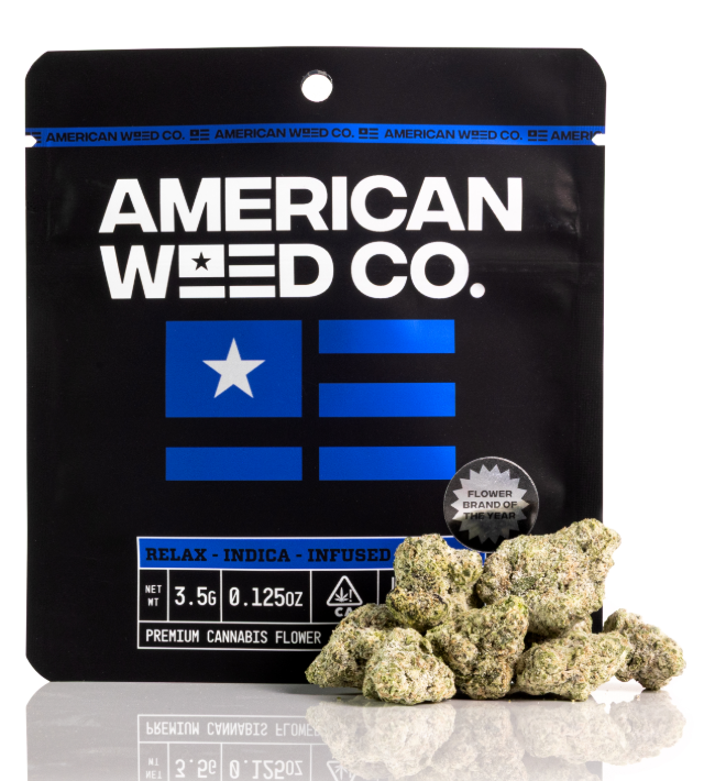 Photograph of Product: American Weed Co. - Apple Kush - Bombed Buzz - - Diamond Infused Flower - Indica - 3.5g