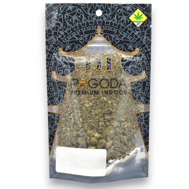 Photograph of product: BlackRoseRuntz 28g Sugar Leaf Flower (Pagoda Ounce)
