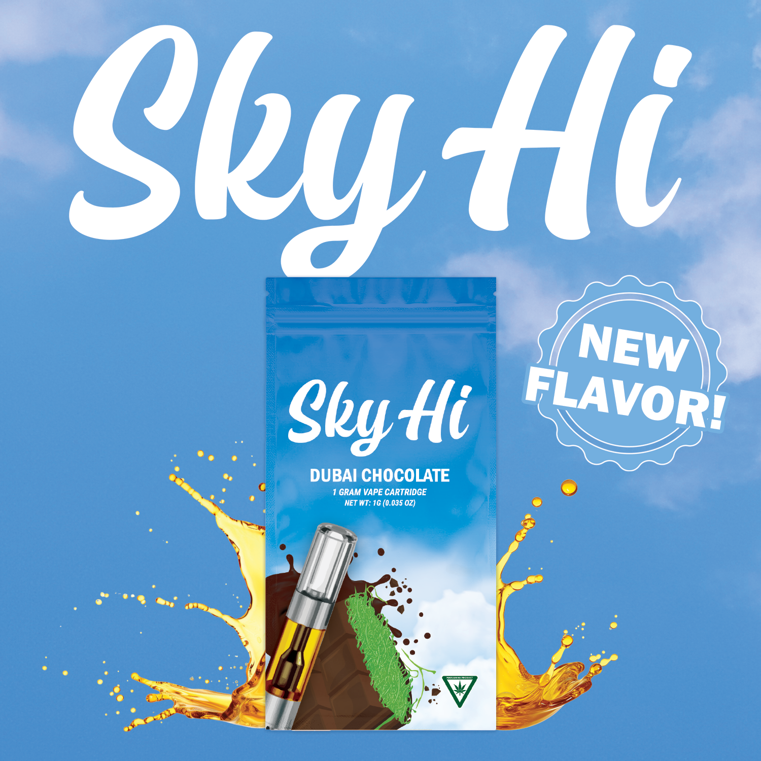 Photograph of product: Sky-HI Dubai Chocolate 1g Cart
