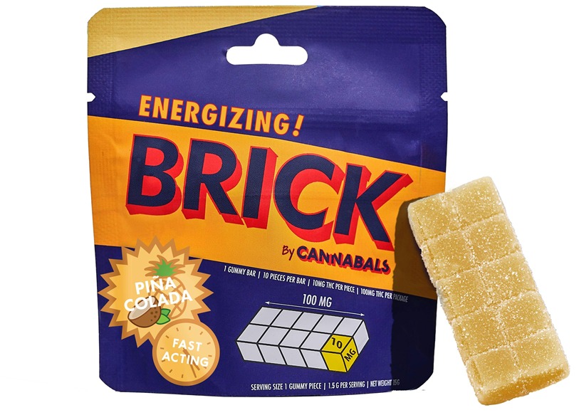 Photograph of product: Cannabals | Pina Colada | Brick Gummy 100mg