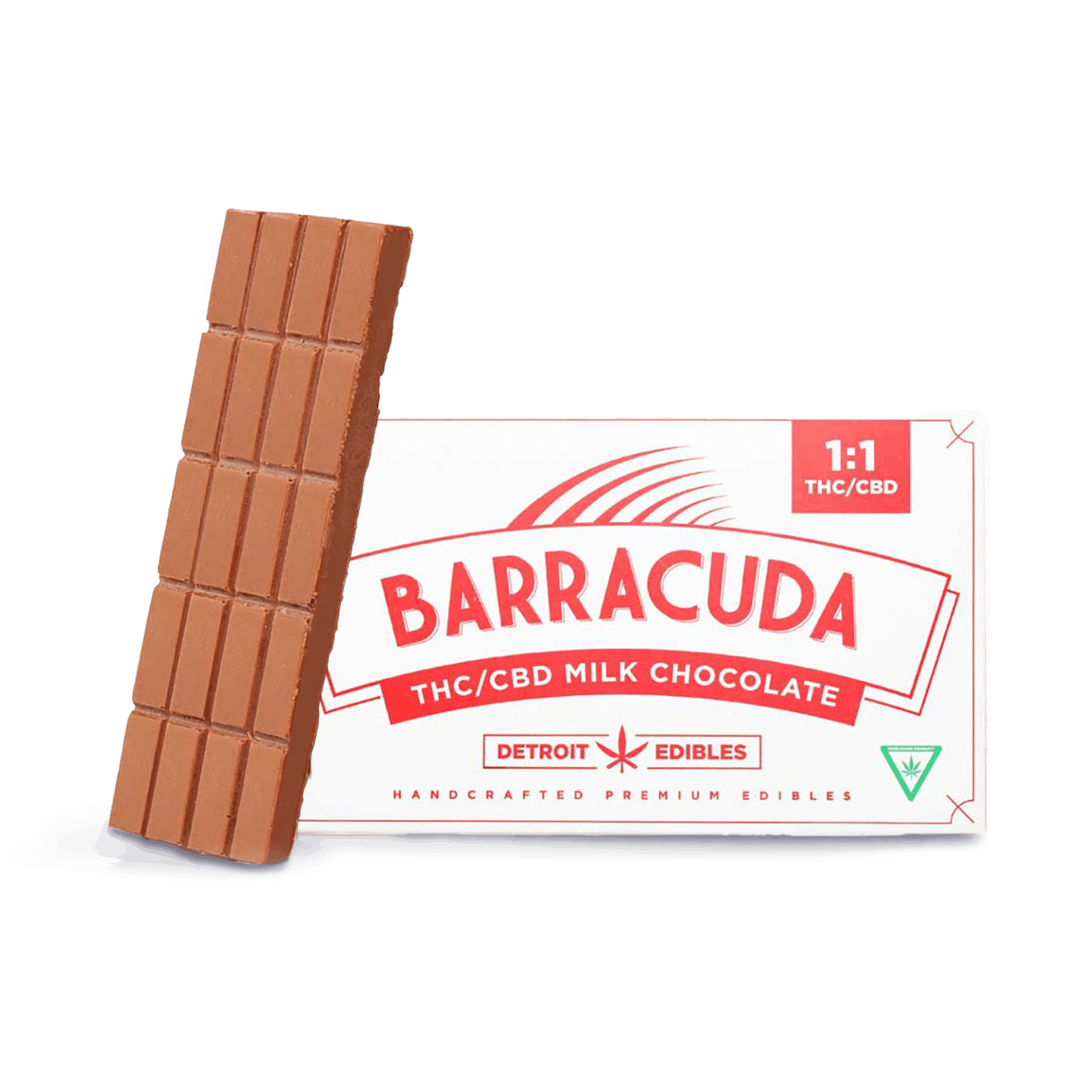 Photograph of Product: Barracuda Bar - Milk Chocolate 1:1 THC:CBD - 200mg