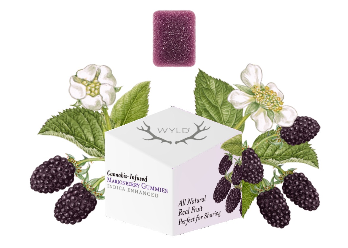 Photograph of product: 200mg | Marionberry 40:1 TH-oui:CBG | Gummie