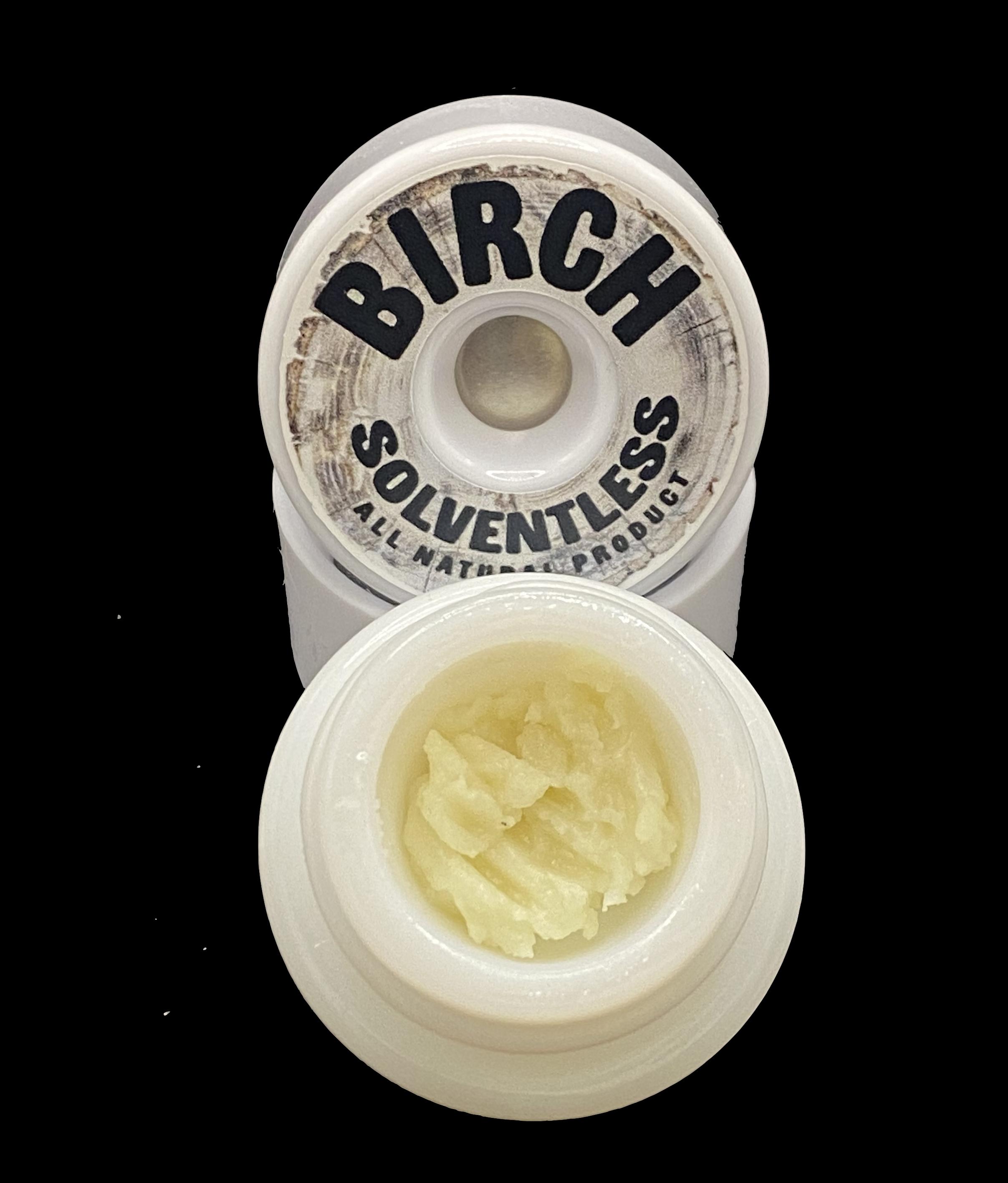 Photograph of product: Birch Solventless | Live au chocolat Rosin | Grease Bucket | 1g