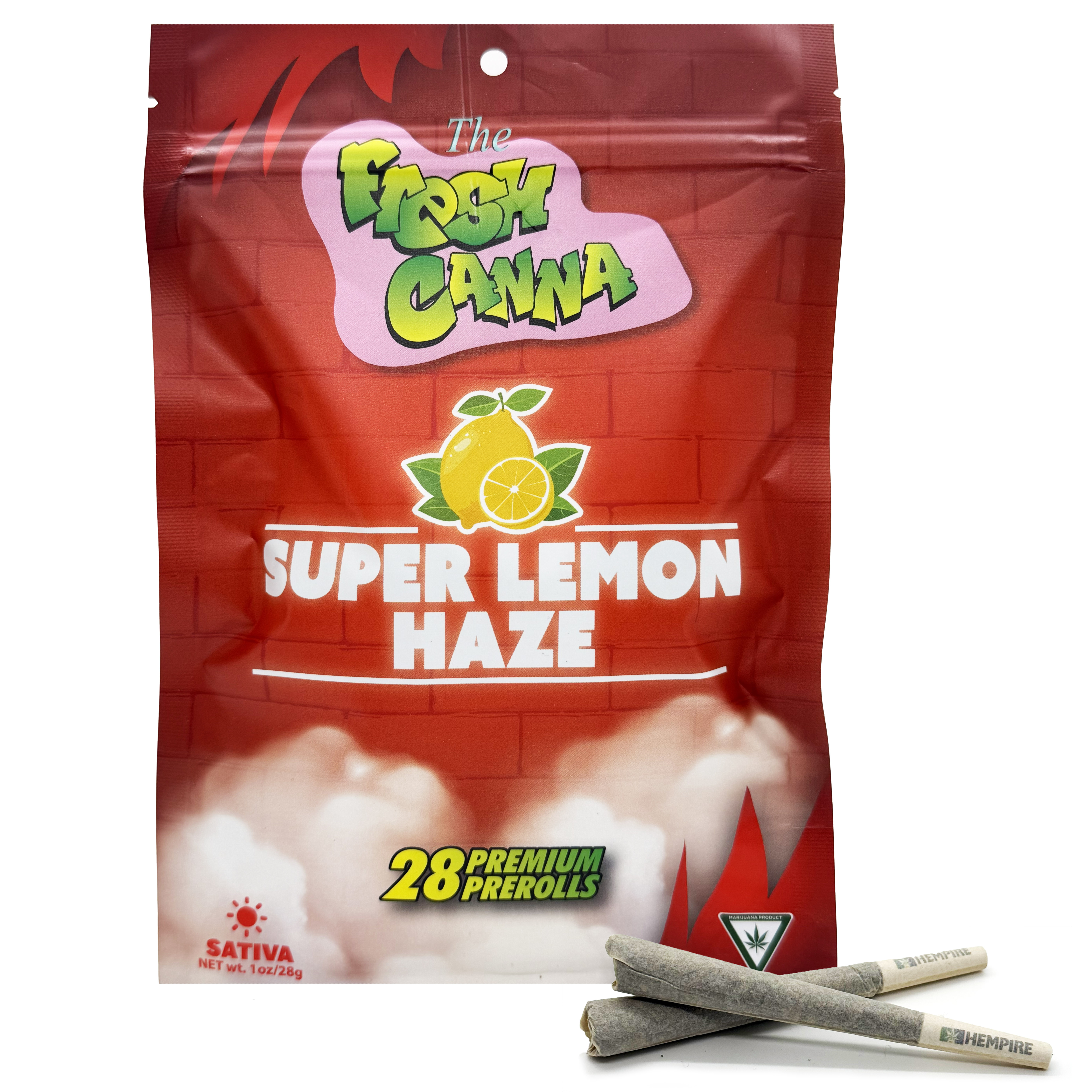 Photograph of product: Fresh Canna Super Lemon Haze 28pk Prerolls Rec