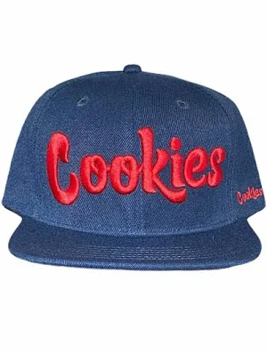 Photograph of product: Original Mint Twill Snapback Cap - Navy/Red