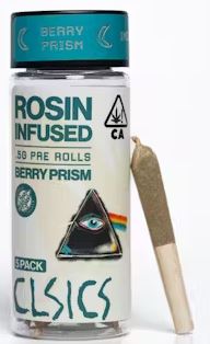 Photograph of product: 5PK (0.5G) - ROSIN PREROLL - BERRY PRISM [I]