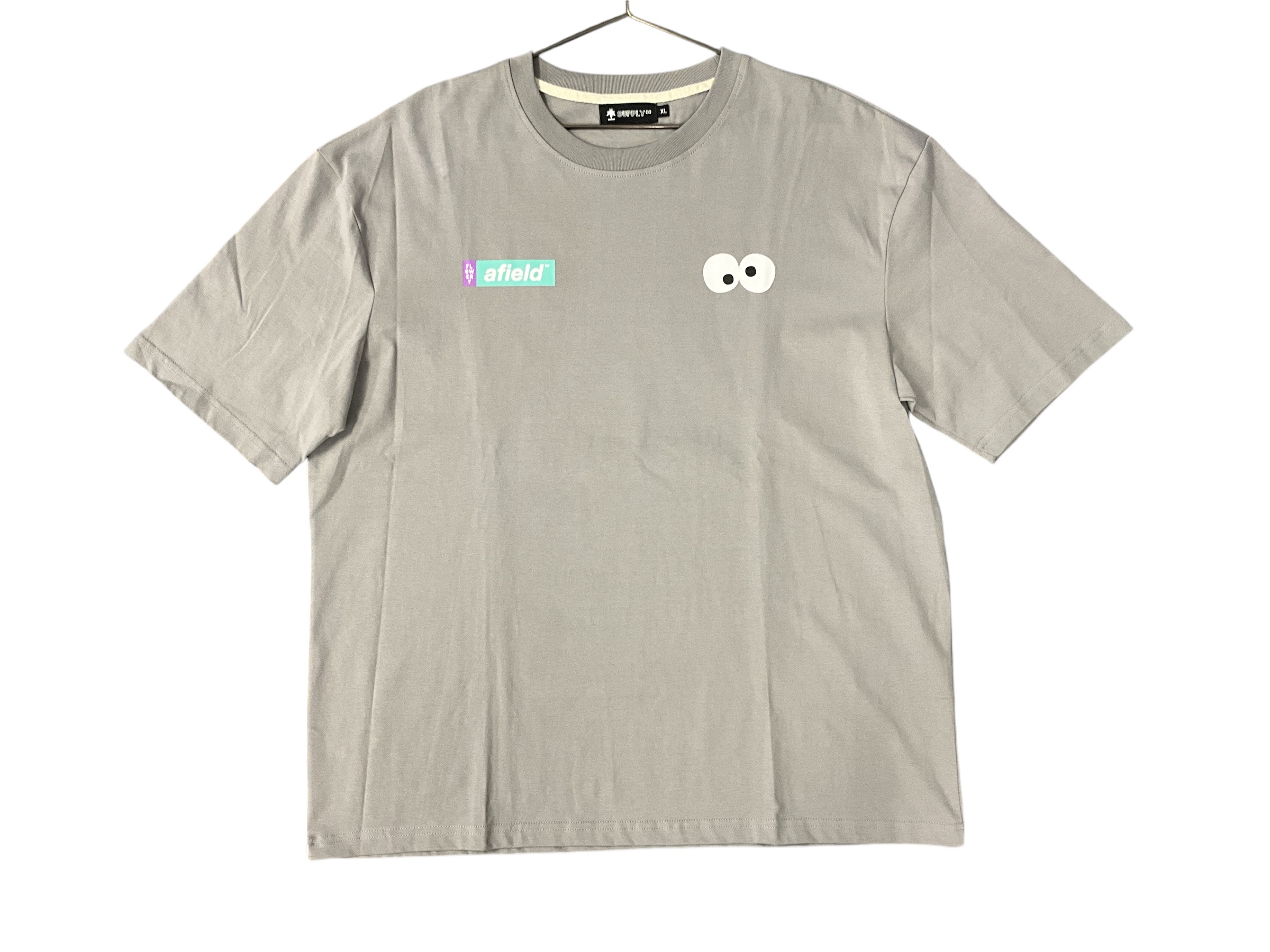 Photograph of product: The Flowery Afield Eyes Gray T Shirt