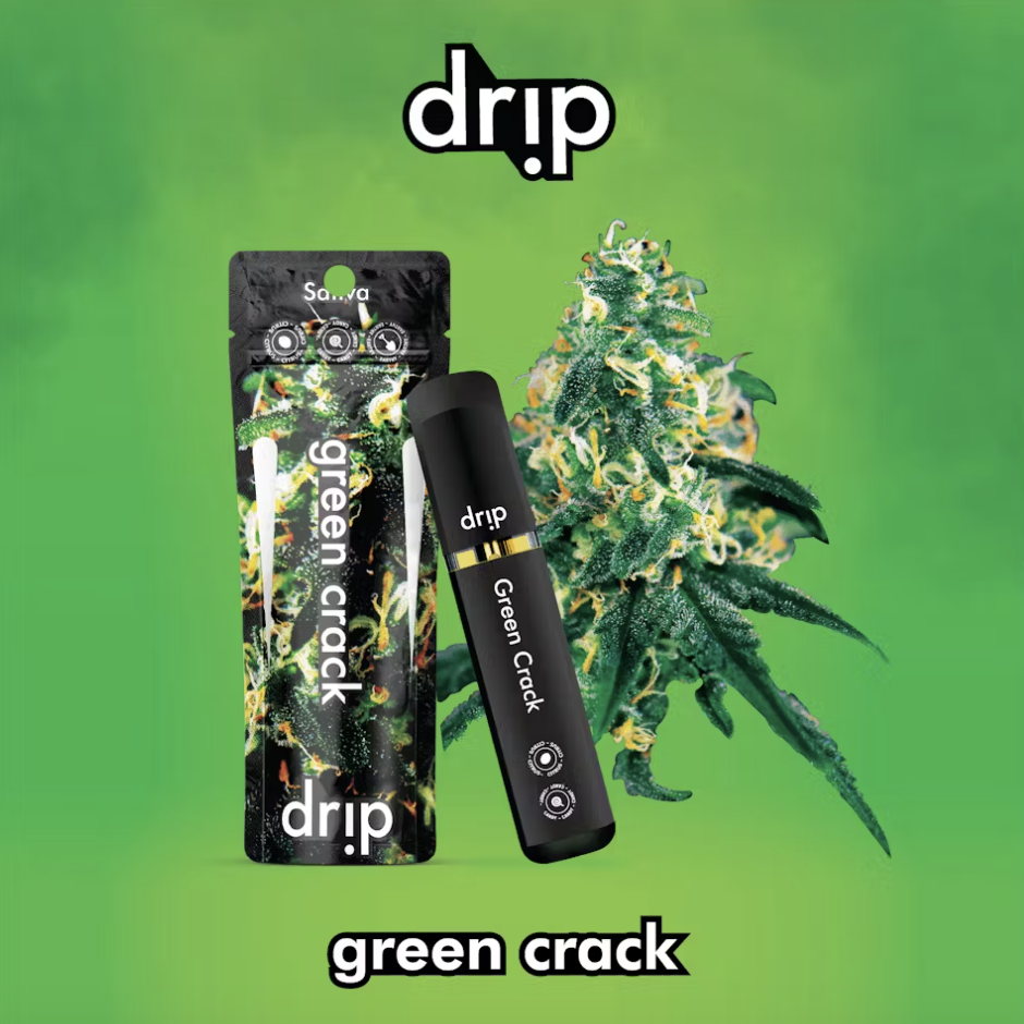 Photograph of product: Drip Distillate All-in-One Vape - Green Crack