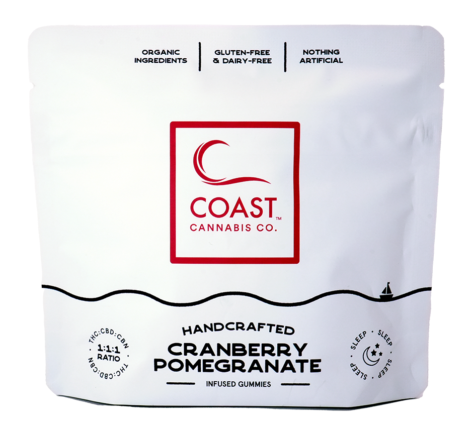Photograph of product: 1:1:1 TH-oui/CBD/CBN 5mg Cranberry Pomegranate - 20pk