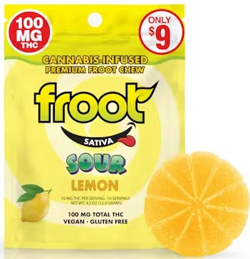 Photograph of product: Sour Lemon [S] - 100MG Gummy Single