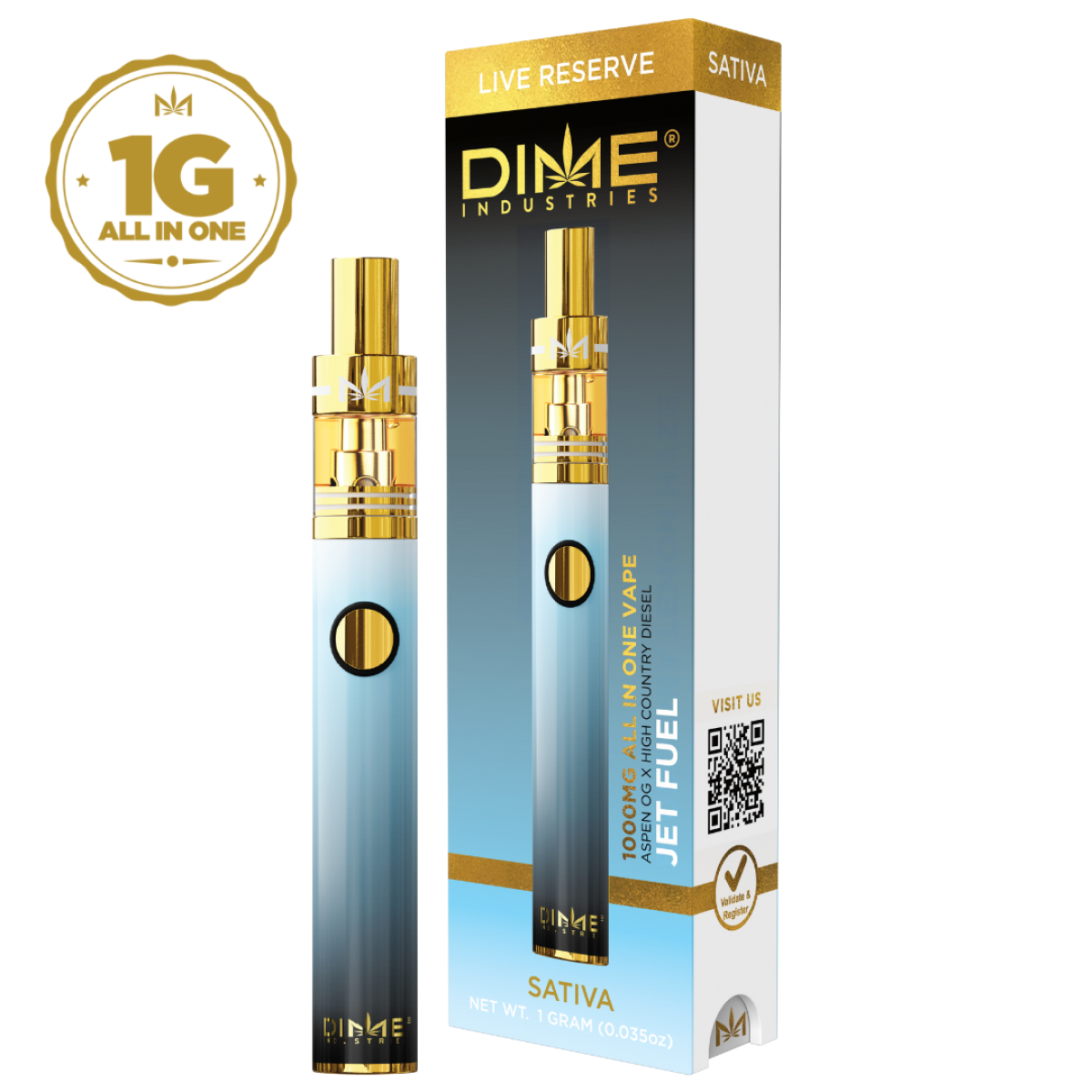 Photograph of product: Jet Fuel | Live Resin Disposable Vape | 1g