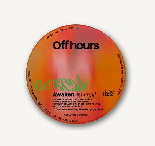 Photograph of product: Sour Orange Punch "Awaken" 5:1:1 | 100mg Gummies (10mg/10ct)