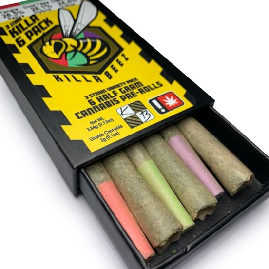 Photograph of product: Killa Beez 6 Pack: Dream Diesel x Tiger Candy x Gas Face - 