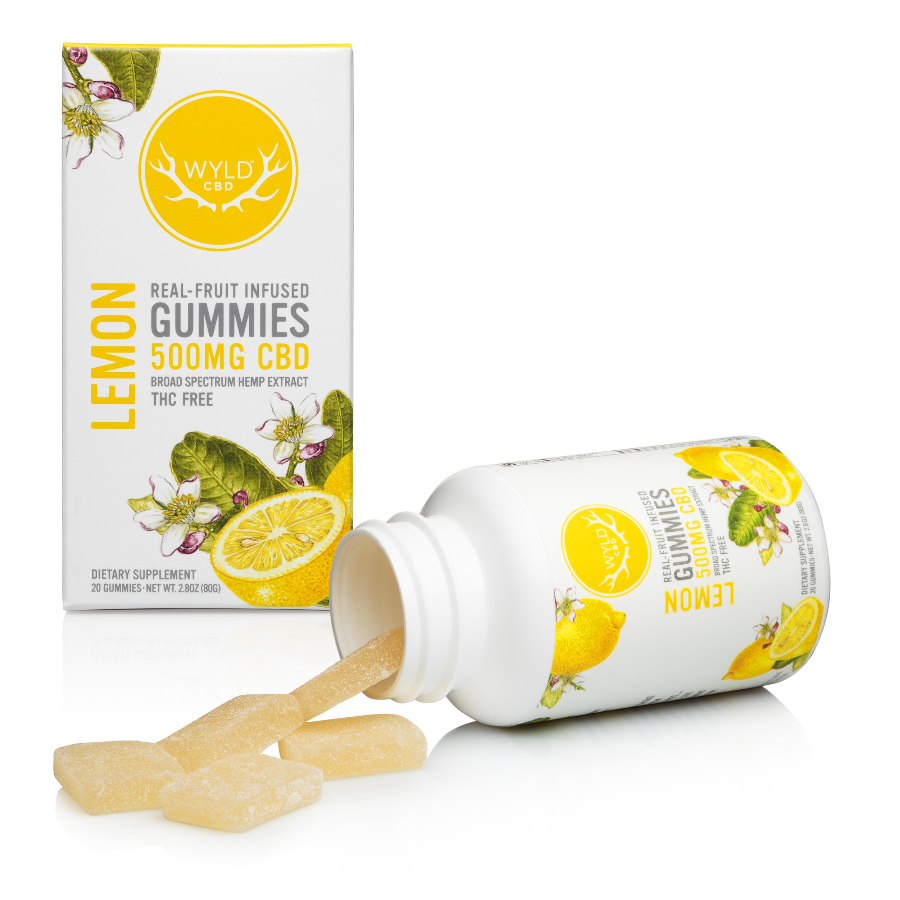 Photograph of product: WYLD - Lemon Hemp CBD - Gummies 500mg