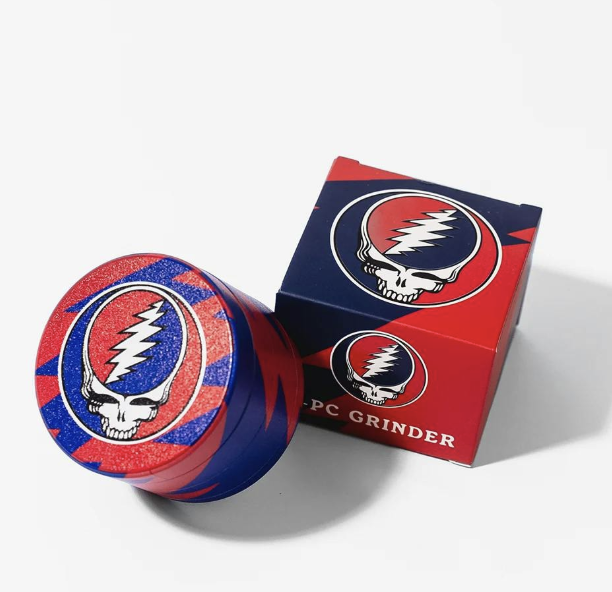 Photograph of product: Blazy Susan Dead Head Grinder - Red & Blue
